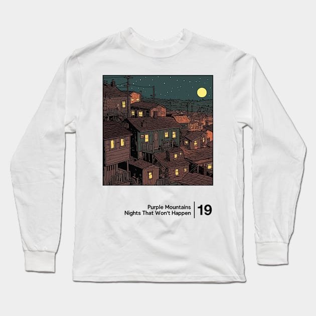 Nights That Won't Happen - Minimal Style Illustration Artwork Long Sleeve T-Shirt by saudade